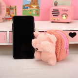 Weiyinxing Coin Purses Portable Cartoon Mini Hand Wallets Eye Shy Stuffed Bear Doll Key Chain Girls Pocket Zero Wallet Lipstick Bags