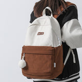 Weiyinxing Vintage Leisure Corduroy Cool Female BookBag Women Laptop Fashion Retro Design College Backpack Girl Cute Travel School Bag