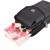 Weiyinxing Men Leather Waist Bag Large Capacity Belt Bag Brown Shoulder Bags Crossbody Bags Multi-layer Buckle Mobile Phone Bag Bum Pouch