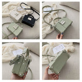 Weiyinxing Red Small Women 2023 New Simple And Versatile One-Shoulder Messenger Handbag Fashion Casual Box Bag