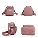 Weiyinxing Women's Casual Light Simple Shoulder Bags Waterproof Nylon Fabric Crossbody Bags Small Multi-layer Large Capacity Women's Bags