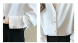 Weiyinxing Sleeve White Blouse Shirt Blouse Women Blusas Mujer De Moda 2023 Turn Down Collar Office Lady Blouse Tops Women Blusa E197