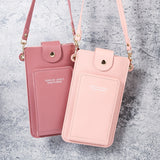 Weiyinxing Women Wallet Touch Screen Shoulder Bag Large Capacity Mobile Phone Clutch Bag Ladies Purse Travel Card Holder Crossbody Bags