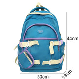 Weiyinxing Female Yellow Kawaii Mesh Travel Coin Purse College School Backpack Girl Nylon Cool Lady Cute Laptop Net Book Bags Women