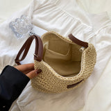 Weiyinxing Fashion Summer Straw Crossbody Bag Women Beach Holiday Shopping Woven Shoulder Handbag Messenger Purses korean bag