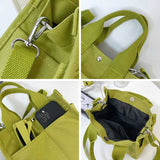 Weiyinxing Fashion Handbag Female Canvas Casual Tote Student Shoulder Bag Solid Color Messenger Bags Magnetic Buckle