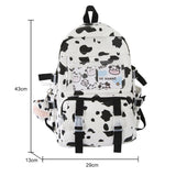 Weiyinxing Women Backpacks Female Cow Printing Funny Student Knapsack Large Capacity Cute Pendant for College for Ladies Girl