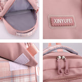Weiyinxing Waterproof Nylon Student Backpack Fashion School Bags for Teenage Girls Boys Ladies Casual Travel Laptop Rucksack