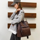 weiyinxing Anti-theft Women Backpacks Famous Brand High Quality Leather Female Backpack Ladies Large Capacity School Bag for Girls