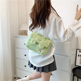 Weiyinxing Funny Small Bag Women New Cartoon Frog Messenger Bag Plush Doll Student Cute Girl ShoulderBag