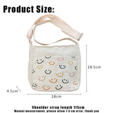 Weiyinxing Fashion Women Cross Body Bag Classic Cute Ladies Shopping Shoulder Bags Casual Sweet Girls Simple Mini Canvas Smiley