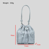 weiyinxing Diamonds Buckets Women Handbags Shinny Rhinestones Shoulder Bags Glitter Evening Bag Small Tote Party Purses 2023 Sac