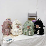 Weiyinxing Capacity High School Student Backpack (female Korean Version) Harajuku Schoolbag (junior High School Student Girl Backpack