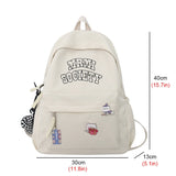 weiyinxing New Simple Nylon Women Backpack Kawaii Letter Travelling Bag For Teenage Girls Cute Schoolbag Female Solid Color Bookbag