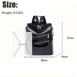 weiyinxing Women's Large Capacity Backpack High Quality Leather Female Retro Leisure Travel Backpack Ladies School Bag 2023 New Backpacks