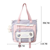 weiyinxing Fashion Women Backpack Cute Nylon Waterproof Set Bag Rucksack Teens Kawaii Bookbag for Girls Schoolbag Travel Mochila