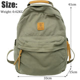 weiyinxing Casual Cool Girl Boy Canvas Green Laptop Student Bag Trendy Women Men College Bag Female Backpack Male Lady Travel Backpack