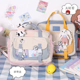 Weiyinxing Bag Portable Messenger Bag Backpack Japanese Harajuku Large Capacity Dual-purpose Schoolbag Cute Girl Student