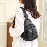 Weiyinxing Women Bag Chest Bags for Woman Multiple Pockets Fashion Messenger Bag Designer Soft PU Leather Shoulder Crossbody High Quality