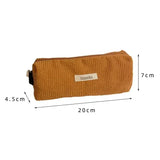 Weiyinxing Corduroy Cosmetic Bag Small Makeup Pouch Lady Portable Travel Toiletry Bag Necesserie Organizer Student Cute Pencil Case