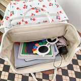 Weiyinxing Women Cute Printing Waterproof Laptop Book Bag Lady Fashion Female Travel Teen College Backpack Trendy Girl Kawaii Nylon Leisure