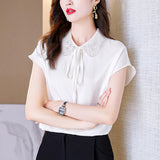 Weiyinxing Women Short Sleeve Chiffon Blouse Shirt Tops Women Blusas Mujer De Moda 2023 Verano Blouses Camisas Blusa Feminina F485