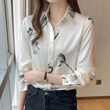 Weiyinxing Blouses Femme Long Sleeve Blouse Women Blusas Mujer De Moda 2023 Turn Down Collar Print Chiffon Blouse Shirt Tops E677