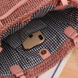 Weiyinxing Straw Women Shoulder Bags Wicker Woven Handbags Rattan Summer Beach Bag Large Capacity Tote Lady Big Purses Shopper New