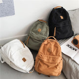 weiyinxing Casual Cool Girl Boy Canvas Green Laptop Student Bag Trendy Women Men College Bag Female Backpack Male Lady Travel Backpack