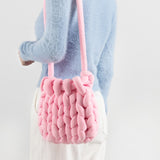 weiyinxing Crochet Crossbody Bags Designer Knitted Women Shoulder Bags Rope Woven Messenger Bag Handmade Small Tote Shopper Purses