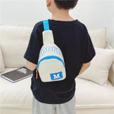 Weiyinxing Sport Children's Chest Shoulder Bags Letter Prints Boys Kids Small Crossbody Bag Nylon Cloth Girls Coin Purse Handbags