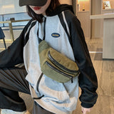 weiyinxing Women's Bag Corduroy Waist Bag Designer Zipper Chest Bag Sport Travel  Girl Waist Belt Bags Fashion Phone Waist Pack for Women