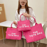 Weiyinxing Casual Canvas Large Capacity Tote Bag Women Handbags Designer Letters Shoulder Crossbody Bags Luxury Big Shopper Bag Purse