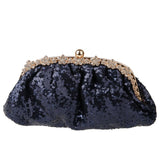 Weiyinxing Blue Clutch Bag Women Bling Sequin Purses and Handbag Diamonds Women's Wallet Chain Shoulder Female Party Clutch