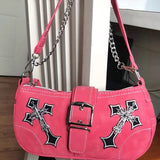 Weiyinxing Pink Polyester Women One Shoulder Rectangle Tote Bag Women Cheap Women Bags Free Shipping