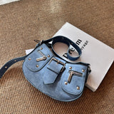 Weiyinxing Y2k Goth Shoulder Bag for Women American Retro Punk Handbags Rivets Pu Leather Hot Ladies Hip Hop Fashion Crossbody Bags