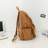 weiyinxing Men Black Rucksack Simple Canvas Women Knapsack Fashion Lovers Shoulder Bag Backpack Schoolbag College Mochila School