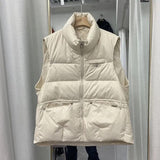 Weiyinxing Fashion New Cotton Padded Outerwear Vest Down Sleeveless Coat Women Loose Puffer Jacket Female Lightweight Waistcoat