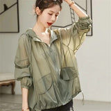 Weiyinxing Sunscreen Clothes Ice Silk Thin Women's Summer Jacket 2023 New Loose Breathable Light Sun-Protective Clothing Outside