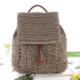 Weiyinxing Women's Straw Backpack Summer Boho Bohemian Hollow Shoulder Bag Hobo Crochet Women Travel Bags for Women Knitted Beach Backpack