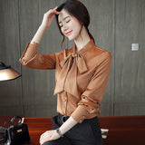 Weiyinxing Women Blusas Mujer De Moda 2023 Long Sleeve Chiffon Blouse Shirt Women Shirts Tops V-neck Office Blouse For Women B829