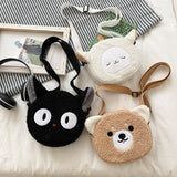 Weiyinxing Style Kawaii Bag Women Cartoon Plush Shoulder Bag For Women Crossbody Bag Small Phone&Purse Bag