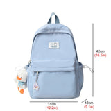 weiyinxing New Waterproof Nylon Women Backpack Female Solid Color Portable Travel Bag Teenage Girl Kawaii Schoolbag Korean Bookbag