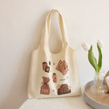 Weiyinxing Canvas Bag Female One-shoulder Student Large-capacity Literary and Artistic Portable Canvas Bag 2023 New Korean Style