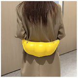 Weiyinxing Luxury Female Belt Bag Funny Edamame Waist pack Clutch Fashion Leather Shoulder Crossbody Chest Bags Summer Ladies Waist Bag