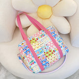 Weiyinxing New Style Fashion Cotton Mommy Shoulder Bag Colorful Pattern Multifunctional Handbag Large Capacity Shopper Tote Bags