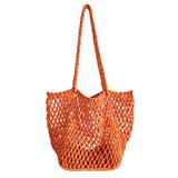 weiyinxing Hollow Finshnet Women Shoulder Bags Rope Woven Large Tote Bag Handmade Summer Beach Handbags Big Bali Shopper Purses 2023