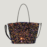 weiyinxing Sequins Large Tote Bag Designer Women Handbags Shinny Shoulder Crossbody Bags Bling Evening Big Bcuket Shopper Purse 2023