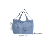 Weiyinxing Shoulder Messenger Bag Denim Casual Tote Bag Large Capacity with Multiple Pockets Gift for Women Girls