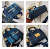 weiyinxing Patchwork Denim Tote Bag Designer Letters Women Handbags Luxury Shoulder Crossbody Bags Casaul Big Shopper Purses 2023
